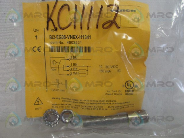 TURCK Bi2-EG08-VN6X-H1341 PROXIMITY SENSOR *NEW IN FACTORY BAG*