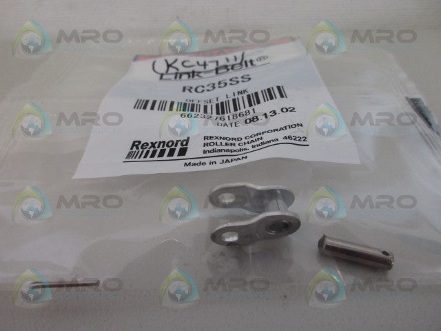 REXNORD RC35SS LINKBELT OFFSET LINK *NEW IN FACTORY BAG*