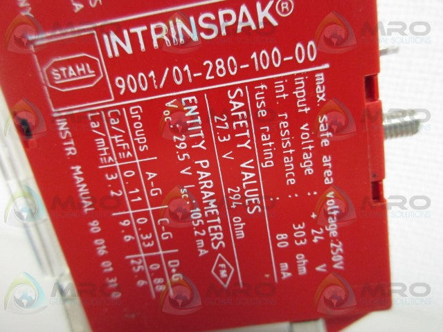 STAHL 9001/01-280-100-1 SAFETY BARRIER *NEW IN ORIGINAL PACKAGE*