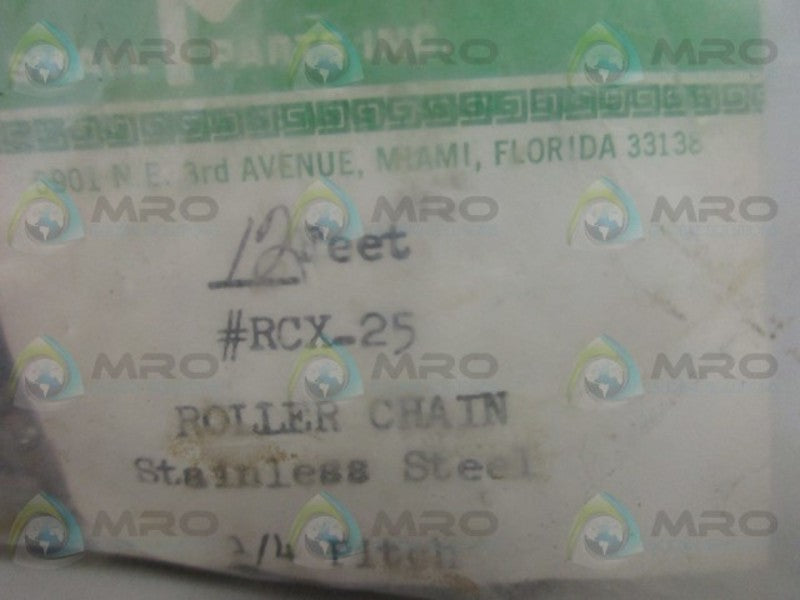 SMALLPARTS RCX-25 12FT ROLLER CHAIN *NEW IN FACTORY BAG*
