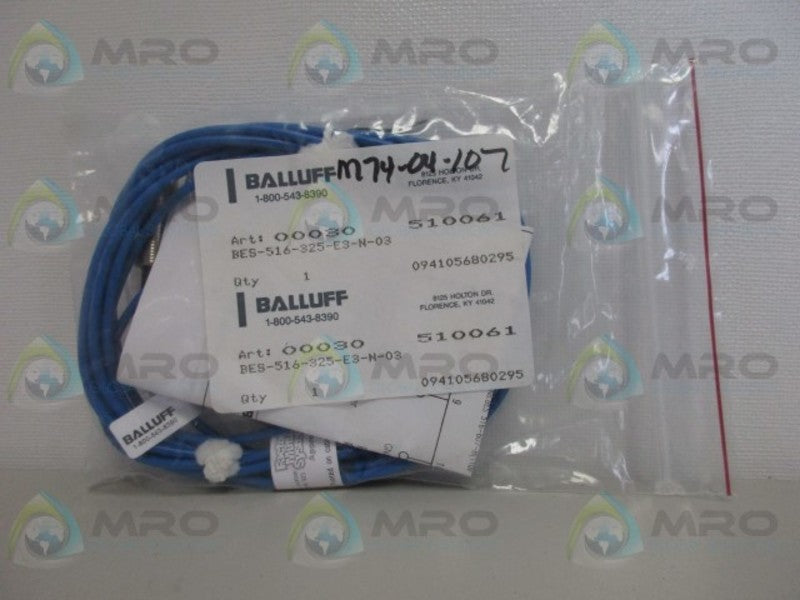 BALLUFF BES 516-325-E3-N-03 PROXIMITY SENSOR * NEW IN FACTORY BAG *