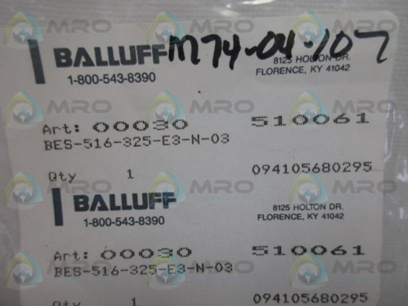 BALLUFF BES 516-325-E3-N-03 PROXIMITY SENSOR * NEW IN FACTORY BAG *