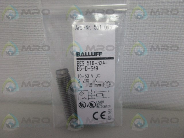 BALLUFF BES 516-324-E5-D-S49 INDUCTIVE SENSOR *NEW IN FACTORY BAG*