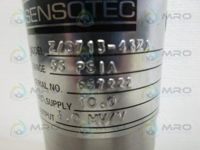 SENSOTEC Z/0713-46ZA PRESSURE TRANSDUCER SENSOR *NEW NO BOX*