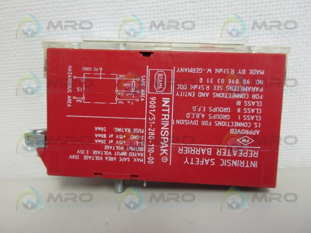 STAHL 9001/51-280-110-00 SAFETY BARRIER *NEW NO BOX*