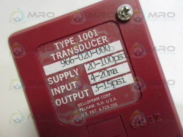 BELLOFRAM 966-020-000 TRANSDUCER NEW NO BOX*