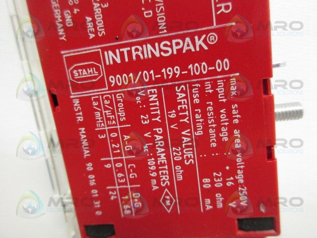 STAHL INTRINSPAK 9001/01-199-100-00 SAFETY BARRIER *NEW NO BOX*