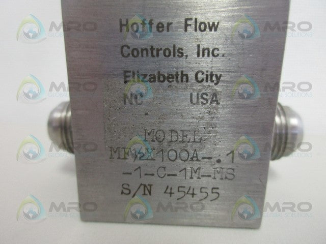 HOFFER FLOW CONTROL MF1/2X100A-.1-1-C-1M-MS *NEW NO BOX*