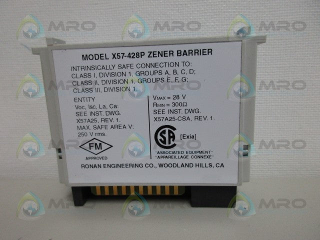 RONAN X57-428P ZENER BARRIER *USED*