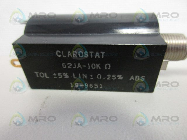 CLAROSTAT 62JA-10K LINEAR WIREWOUND POTENTIOMETER *NEW NO BOX*