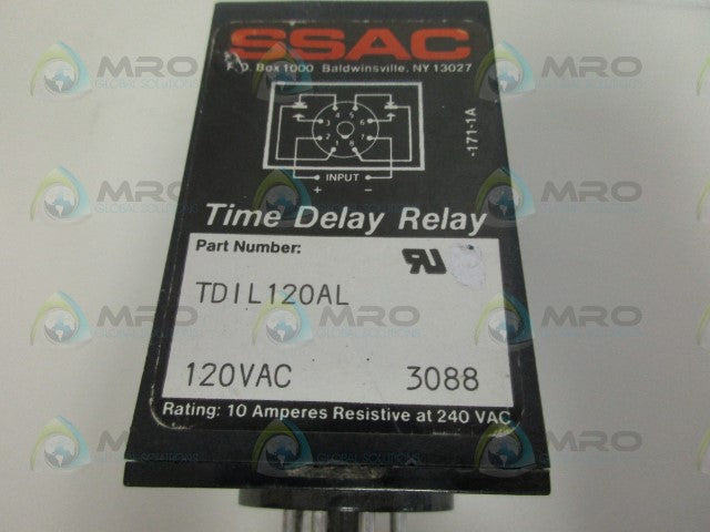 SSAC TDIL120AL TIME DELAY RELAY *USED*