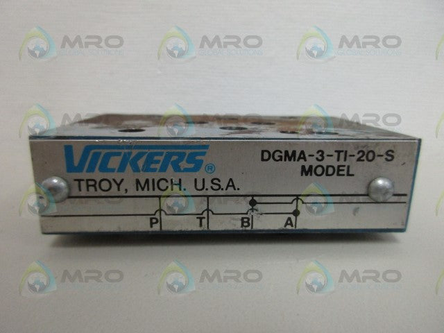 VICKERS DGMA-3-TI-20-S TAPPING PLATE *USED*