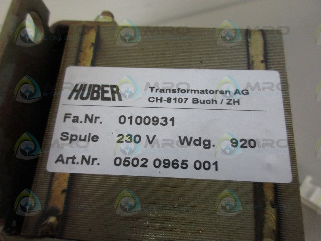 HUBER TRANSFORMATION CH-8107 TRANSFORMER *NEW NO BOX*