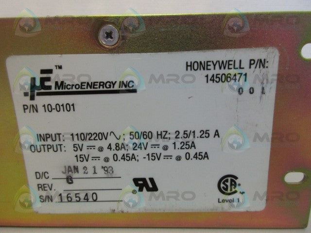 HONEYWELL MICROENERGY 14506471 POWER SUPPLY *NEW NO BOX*