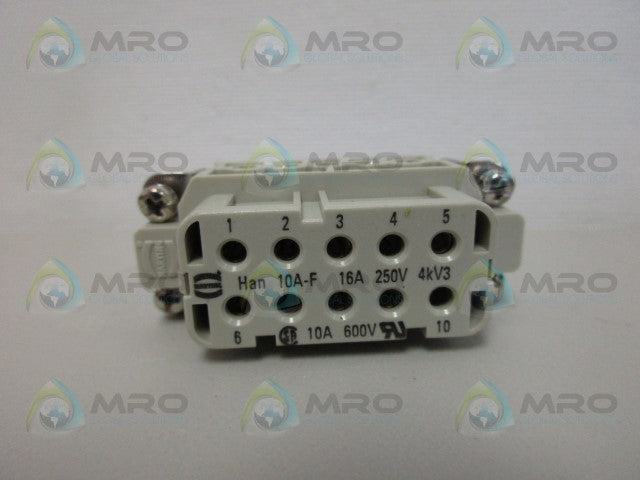 HARTING 10A-F INDUSTRIAL CONNECTOR *NEW NO BOX*