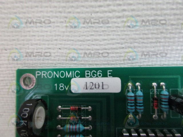 PRONOMIC BG6 E 18V *USED*