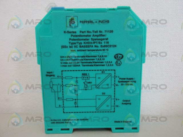 PEPPERL+FUCHS 71120 POTENTIOMETER AMPLIFIER *NEW NO BOX*