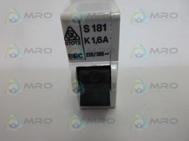 STOTZ S181K1,6A 1P CIRCUIT BREAKER *USED*