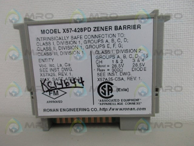 RONAN X57-428PD ZENER BARRIER *NEW NO BOX*