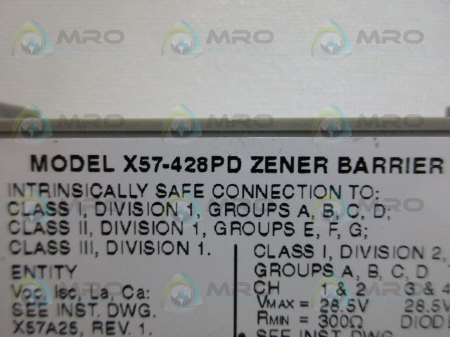 RONAN X57-428PD ZENER BARRIER *USED*