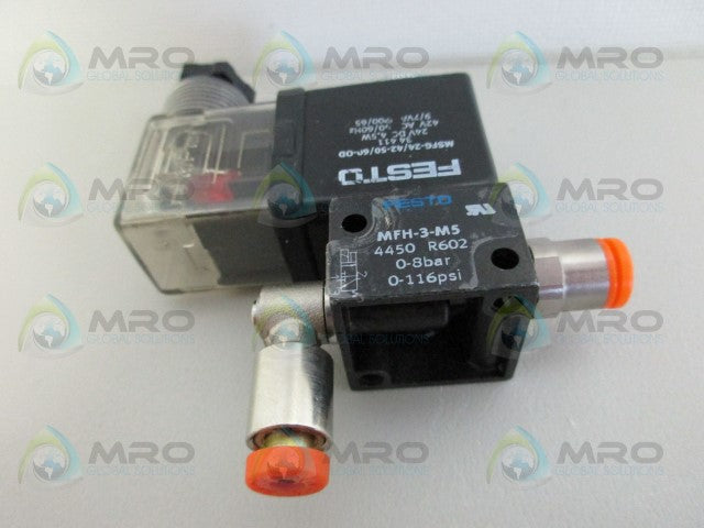 FESTO MSFG-24/42-50/60-OD SOLENOID VALVE *USED*