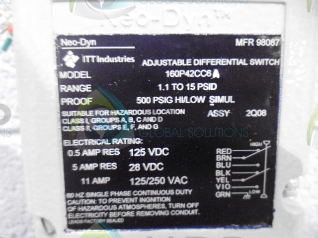 NEO-DYN 160P42CC6A DIFFERENTIAL SWITCH *NEW IN BOX*