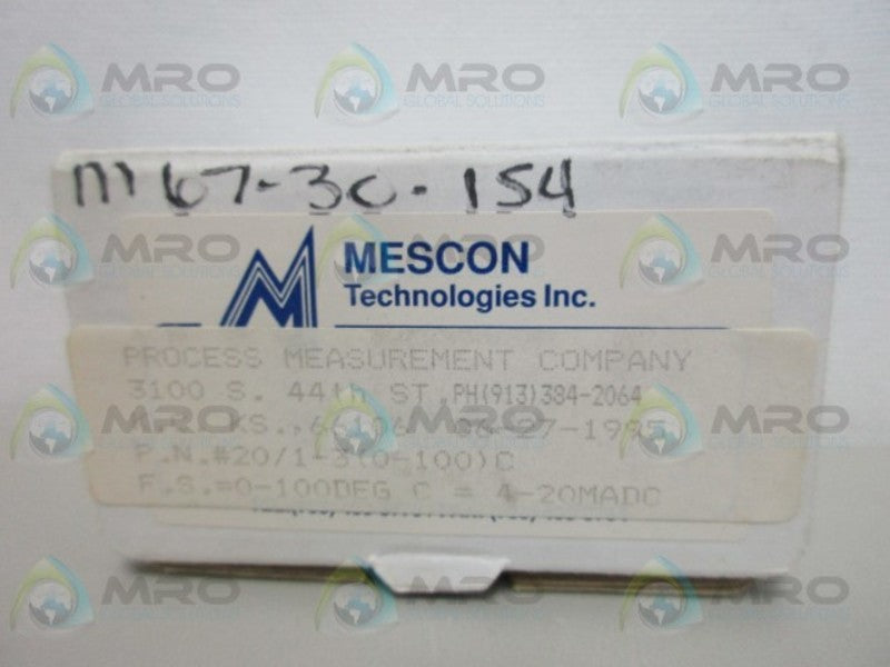 MESCON 20/1-3 TEMPERATURE TRANSMITTER *NEW IN BOX*