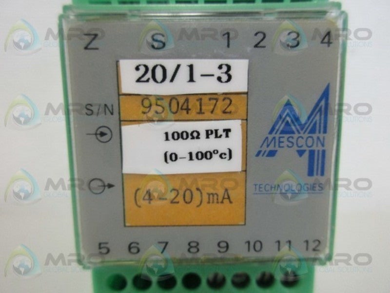 MESCON 20/1-3 TEMPERATURE TRANSMITTER *NEW IN BOX*