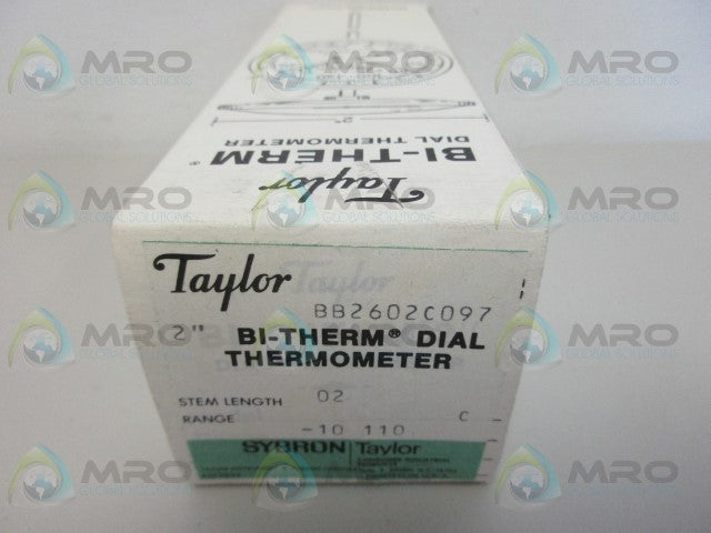 TAYLOR BB2602C097 THERMOMETER *NEW IN BOX*