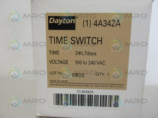 DAYTON 4A342A TIME SWITCH *NEW IN BOX*