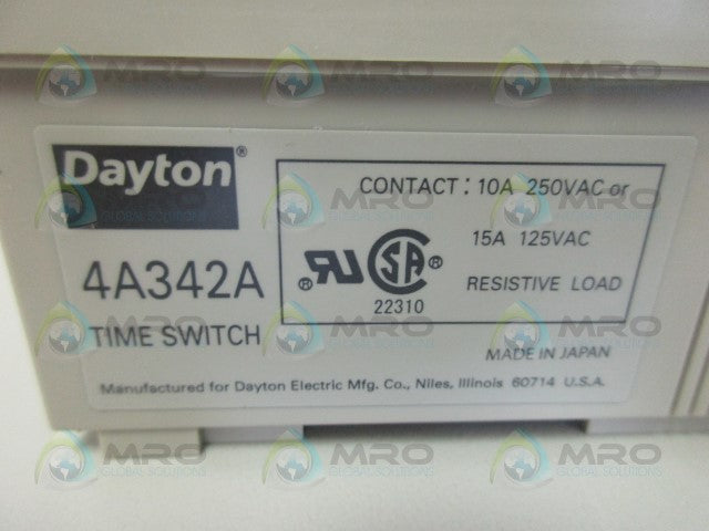 DAYTON 4A342A TIME SWITCH *NEW IN BOX*