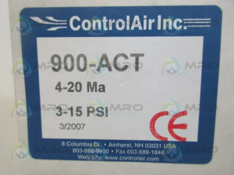 CONTROLAIR 900-ACT ELECTRIC TO PNEUMATIC TRANSDUCER *NEW IN BOX*