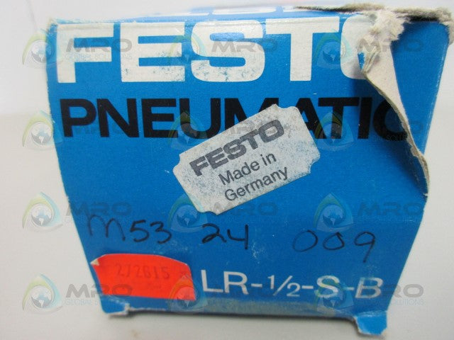 FESTO LR-1/2-S-B PNEUMATIC REGULATOR *NEW IN BOX*