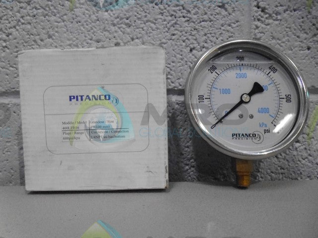 PITANCO 400LFB16 PRESSURE GAUGE *NEW IN BOX*