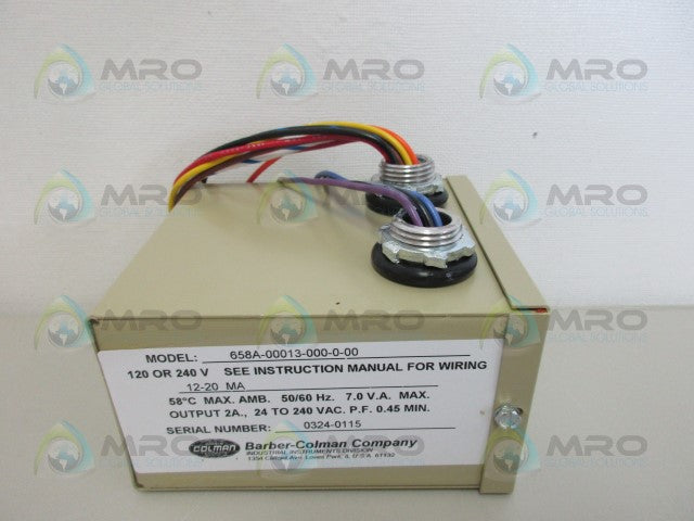 BARBER-COLMAN 658A-00013-000-0-00 ACTUATOR *NEW NO BOX*