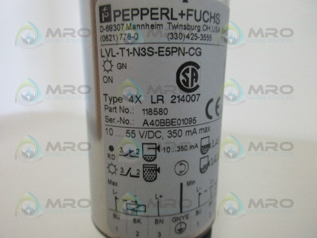 PEPPERL+FUCHS LVL-T1-N3S-E5PN-CG LIQUID LEVEL SENSOR *NEW IN BOX*
