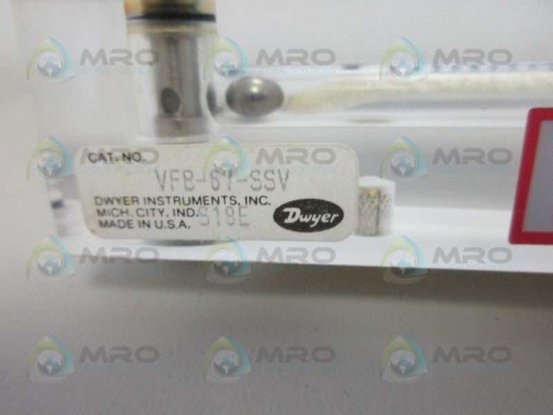DWYER VF8-67-SSV FLOWMETER *NEW IN BOX*