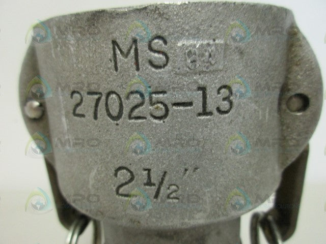 DIXON MS27025-13 2 1/2" CAM/GROOVE COUPLER FITTING *NEW NO BOX*