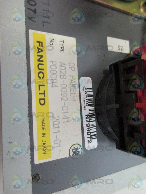 FANUC A02B-0092-C141 OPERATOR PANEL *NEW NO BOX*