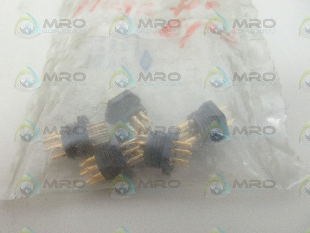 AMPHENOL 126-1059 LOT OF 5 9PIN MALE PANEL MOUNT CONNECTOR *NEW IN FACTORY BAG*