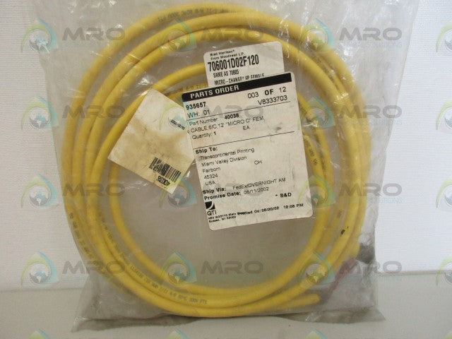 DANIEL WOODHEAD 706001D02F120 MICRO CHANGE CORDSET *NEW IN FACTORY BAG*