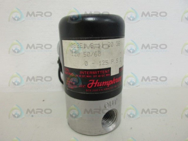 HUMPHREY 062E13112036 SOLENOID VALVE *NEW NO BOX*