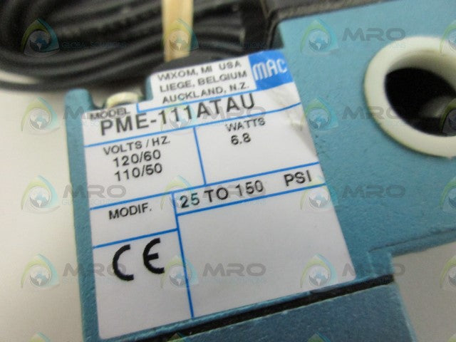 MAC PME-111ATAU PNEUMATIC PILOT VALVE COIL *NEW NO BOX*