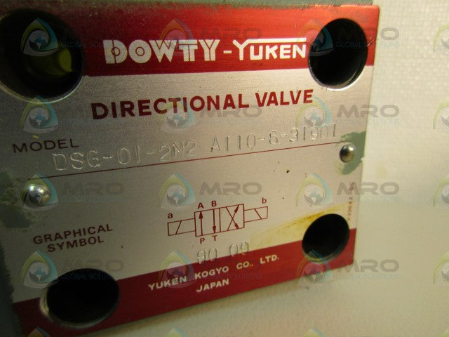 YUKEN DSG-01-2N2-A110-6-31901 DIRECTIONAL VALVE *NEW NO BOX*