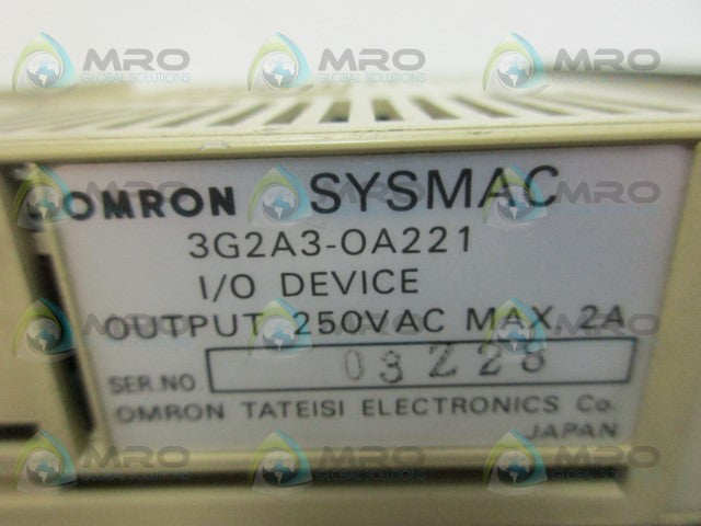 OMRON 3G2A3-OA221 I/O EXPANSION MODULE *USED*