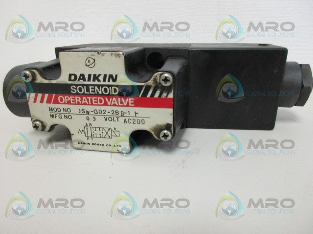 DAIKIN JSW-G02-2BB-11 OPERATED VALVE *NEW NO BOX*
