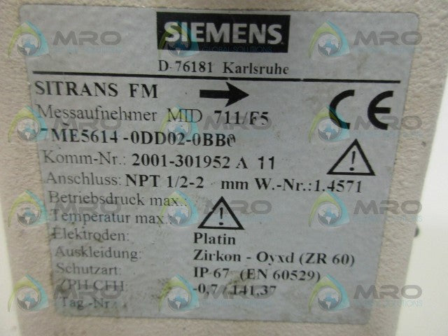 SIEMENS 7ME5614-0DD02-0BB SITRANS FM *USED*