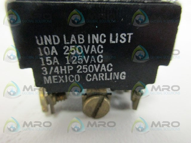 CARLING UND 3/4HP 250VAC TOGGLE SWITCH *USED*