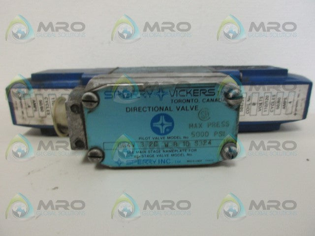 VICKERS DG4V32CWB10S324 DIRECTIONAL VALVE *USED*