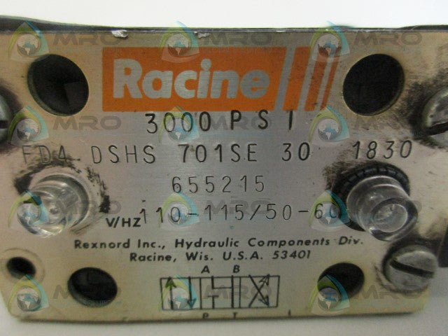 RACINE FD4DSHS701SE301830 DIRECTIONAL VALVE *USED*